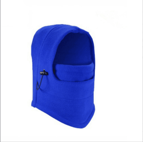 Balaclava Hood 3 in 1 Multifunctional Thermal Windproof Full Face Mask Cover Caps Winter Warm Neck Warmer Hat Winter Outdoor Ski Mask (Color: Blue)