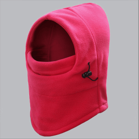 Balaclava Hood 3 in 1 Multifunctional Thermal Windproof Full Face Mask Cover Caps Winter Warm Neck Warmer Hat Winter Outdoor Ski Mask (Color: Pink)