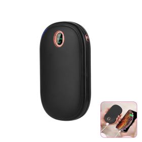 Reusable Pocket Warmer Power Bank with Digital Display (Color: Black, Type: 5000mAh)